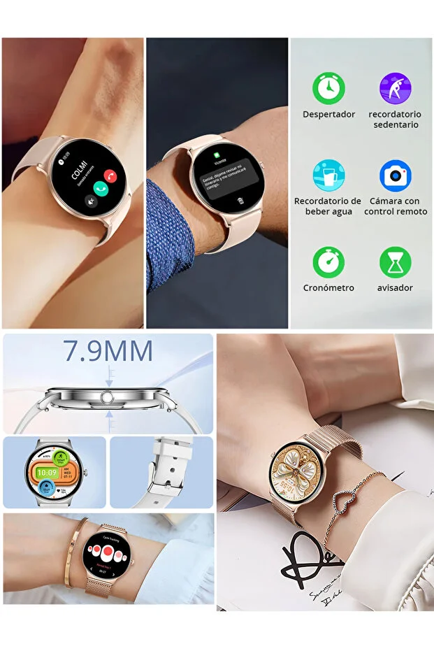 Huawei Pura 70 Pro Uyumlu Su Geçirmez Akıllı Saat Metal Kordon Amoled Ekran 1.43 inç